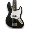 Custom Made 6 Strings Electric Bass Black Jazz Style