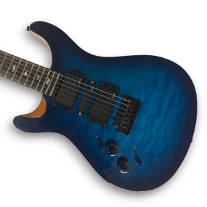 Custom Made Blue Burst Left Handed Quilted Maple Top 6 Strings Electric Guitar - Image 3