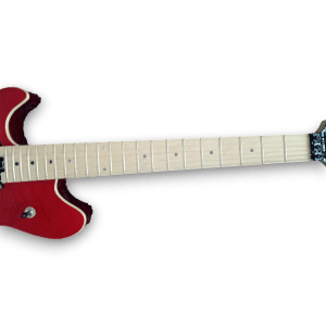 Custom Made Left Handed Transparent Red Quilted Maple Top LP Style White 6 Strings Electric Guitar - Image 3