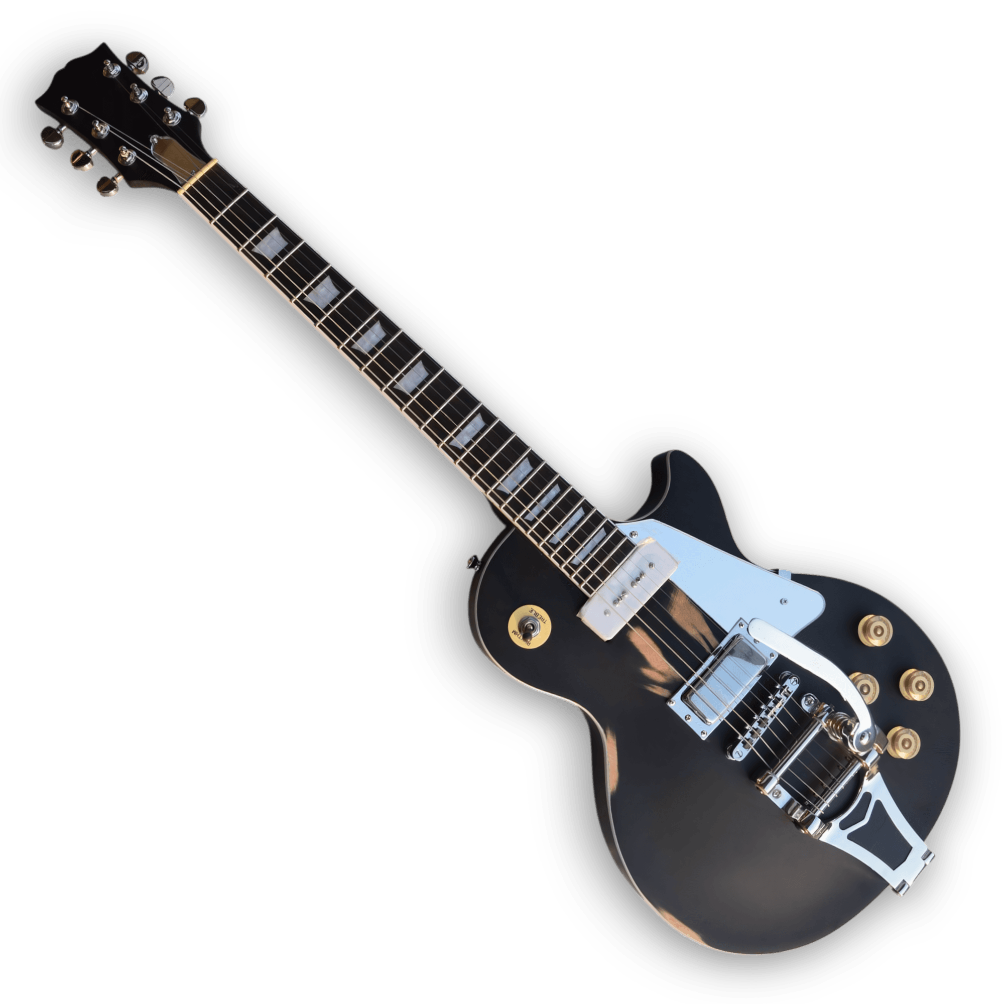 Custom Made Black Matt LP Style Electric Guitar - Image 2