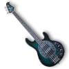 Custom Made Green Black Teal Burst Style 4 Strings Electric Bass