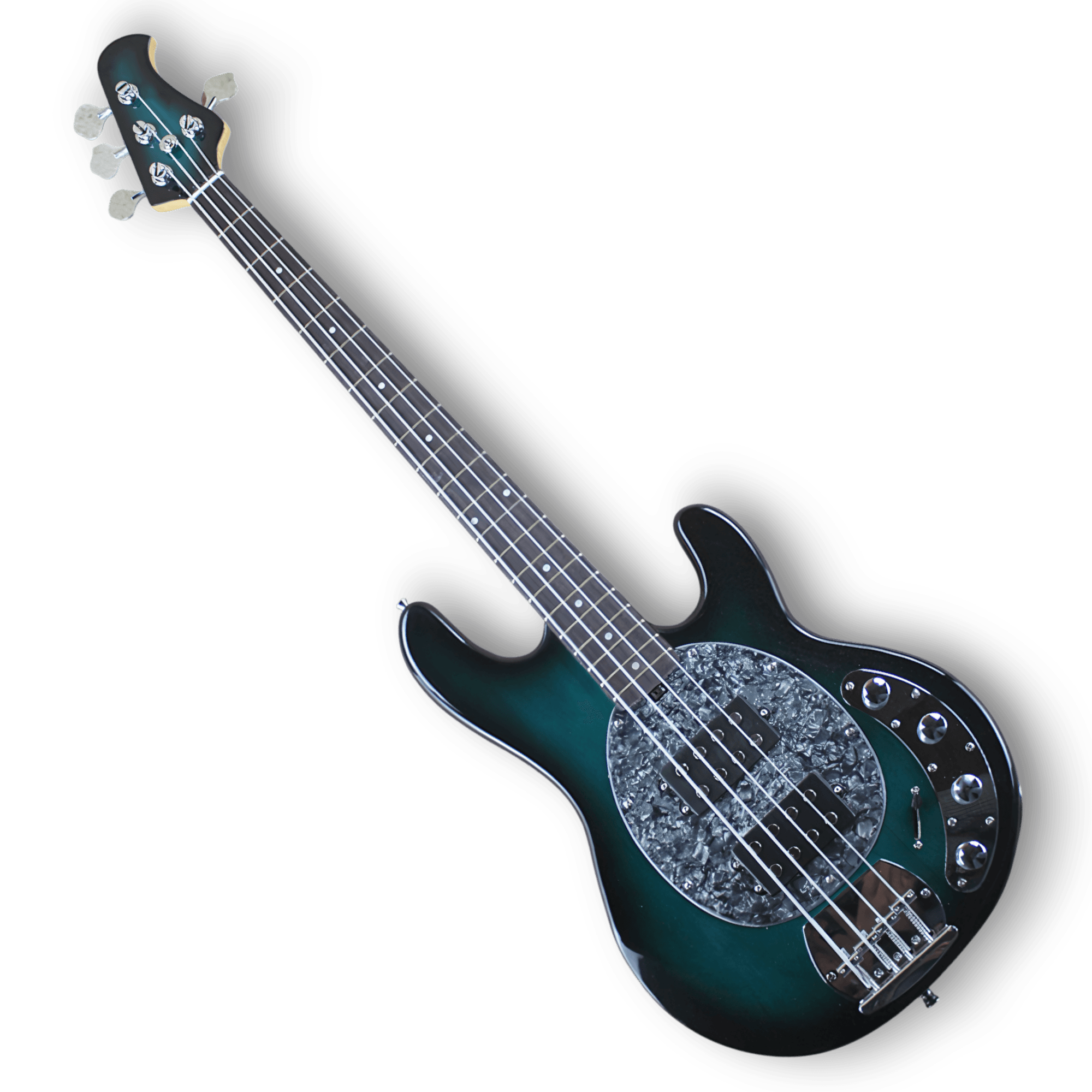 Custom Made Green Black Teal Burst Style 4 Strings Electric Bass
