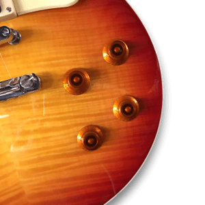 Custom Made Heritage Cherry Sunburst Flame Maple Top LP Style 6 Strings Electric Guitar - Image 3