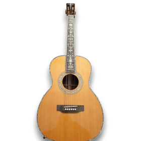 Custom Made Maple Wood Abalone Binding and Inlay D45 Style Acoustic Guitar
