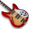 Custom Made Fireglo Semi-Hollow Body 360 Style 6 String Electric Guitar