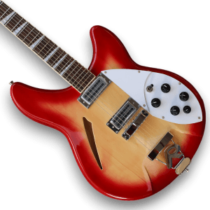 Custom Made Fireglo Semi-Hollow Body 360 Style 6 String Electric Guitar