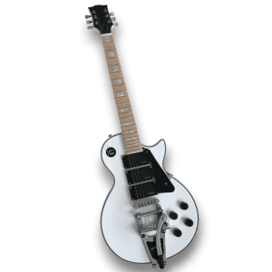 Custom Made Polaris White LP Style with Tremolo 6 Strings Electric Guitar - Image 2