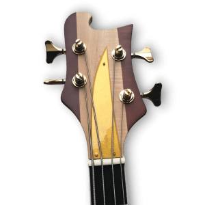 Custom Made Walnut Body 4004 Style Lemmy Kilmister Engraved Neck-Through-Body 4 Strings Electric Bass - Image 4