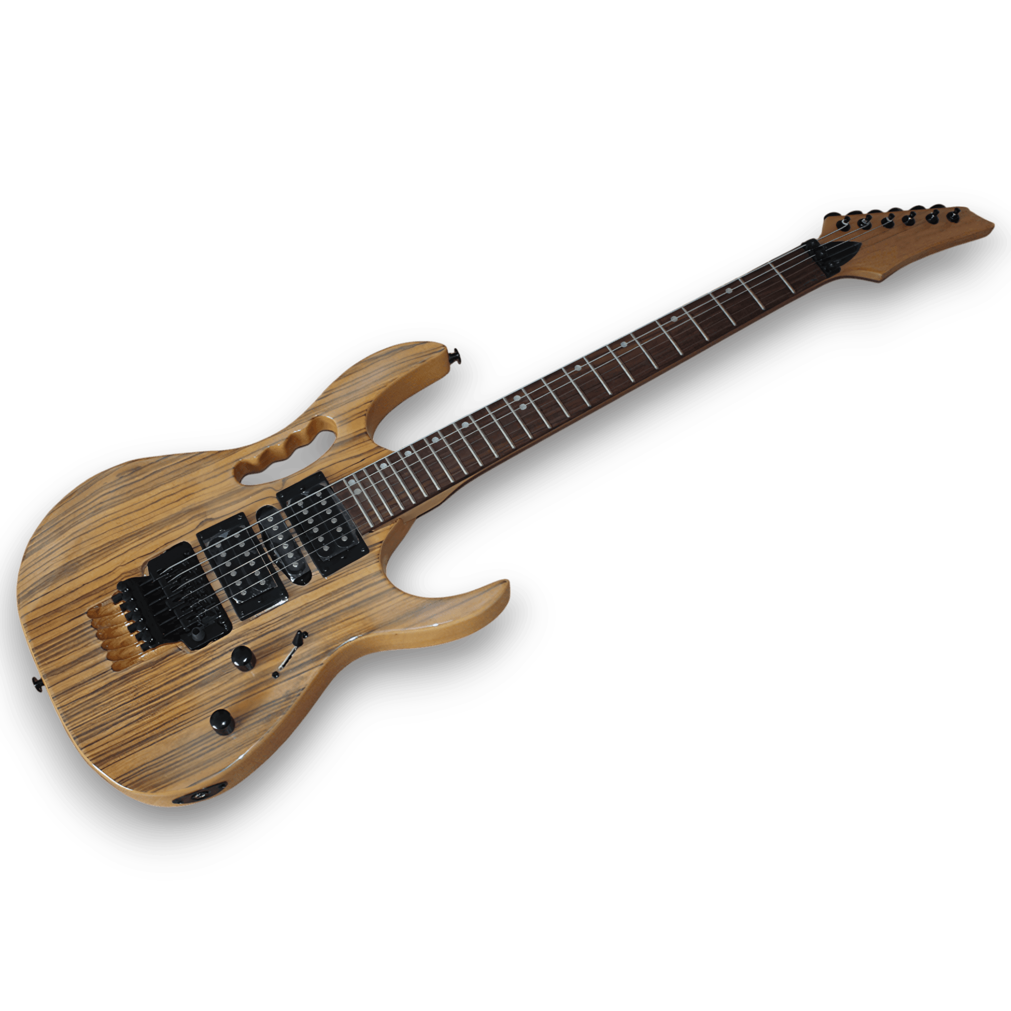Custom Made Steve Vai Style Zebrawood Top Style 6 Strings Electric Guitar - Image 2