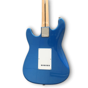 Custom Made Maple Scalloped Fretboard Blue Strat Style 6 Strings Electric Guitar - Image 7