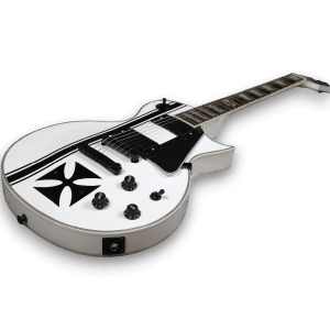 Custom Made James Hetfield Iron Cross Style Snow White Guitar Electric Guitar - Image 2