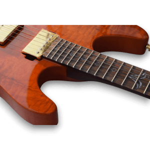 Custom Made Spalted Maple Top 6 Strings Natural Finish Electric Guitar - Image 3