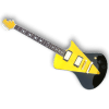 Custom Made Black Gold Opaque Armada Style 6 Strings Electric Guitar
