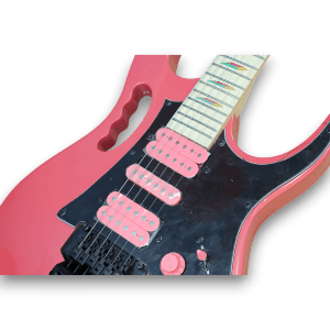 Custom Made Steve Vai Style Shocking Pink Style 6 Strings Electric Guitar - Image 3