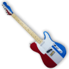 Custom Made Blue Red Silver Sparkle Buck Owens Tele Style 6 Strings Electric Guitar