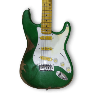 Custom Made Aged Surf Green Heavy Relic Style 6 Strings Electric Guitar - Image 2