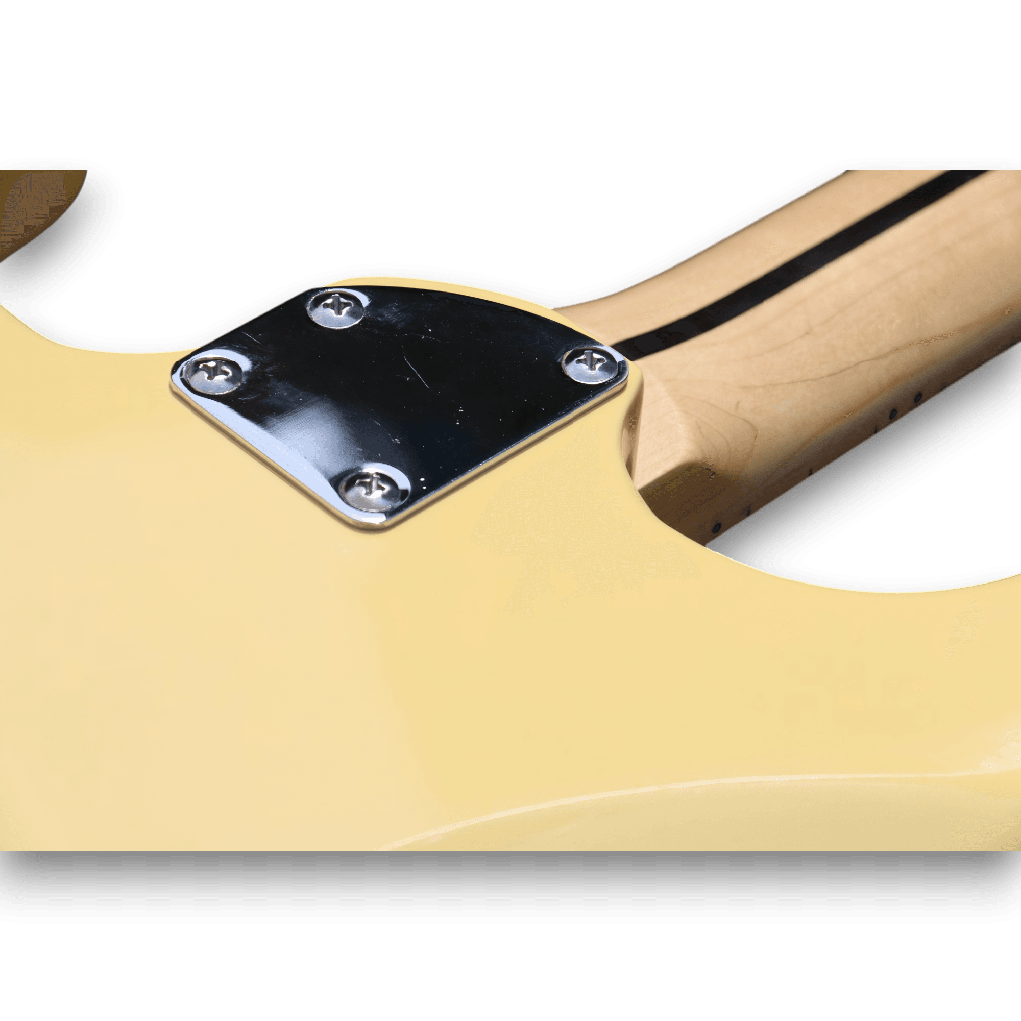 Custom Made Citron Vanilla Cream Style Electric Guitar - Image 4