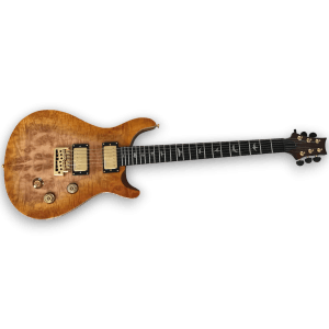 Custom Made Natural Wood Finish Burl Maple Top 6 Strings Electric Guitar - Image 2