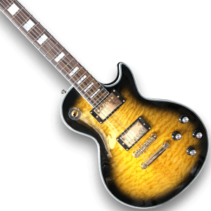 Custom Made Quilted Maple Top Cobra Burst LP Style 6 Strings Electric Guitar - Image 2