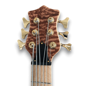 Custom Made Quilted Maple Top Neck Through 6 String Electric Bass Guitar - Image 3