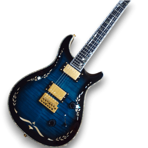 Custom Made Flame Maple Top Aquamarine Blue Burst Style 10th 6 Strings Electric Guitar