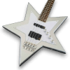 Custom Made Silver Space Bass Style Bootsy Collins 4 Strings Electric Bass