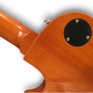 Custom Made Natural Wood LP Style P90 Pickup Electric Guitar - Image 5