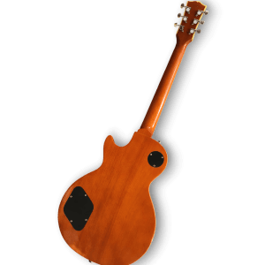 Custom Made Natural Wood LP Style P90 Pickup Electric Guitar - Image 4