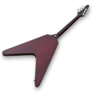 Custom Made Burgundy Flying V Style 6 Strings Electric Guitar - Image 3