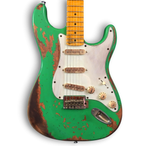 Custom Made Aged Surf Green Heavy Relic Style Electric Guitar