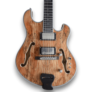 Custom Made Semi-Hollow Body Spalted Maple Top Trey Anastasio Style 6 Strings Electric Guitar