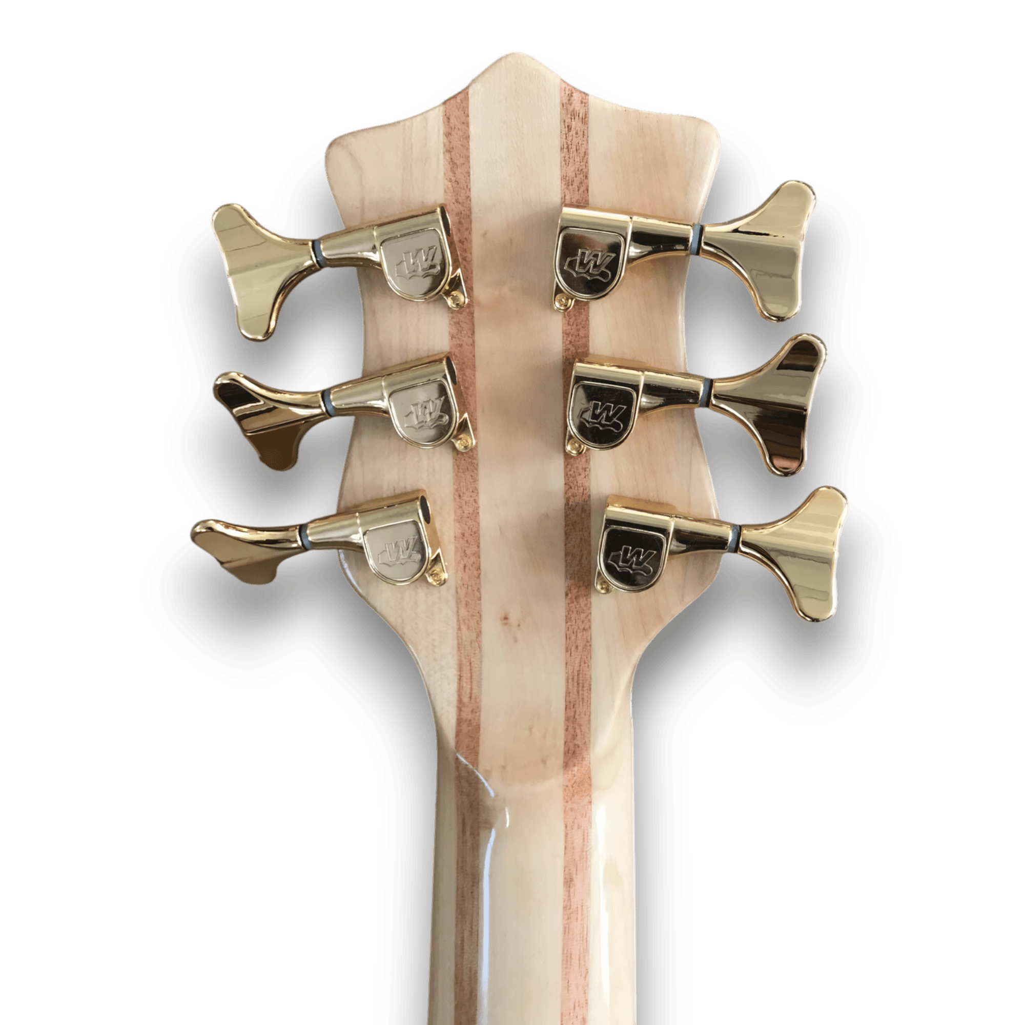 Custom Made Quilted Maple Top Neck Through 6 String Electric Bass Guitar - Image 6