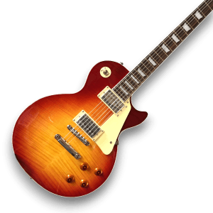 Custom Made Heritage Cherry Sunburst Flame Maple Top LP Style 6 Strings Electric Guitar - Image 2