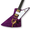 Custom Made Purple Flame Maple Top Explorer Style 6 Strings Electric Guitar