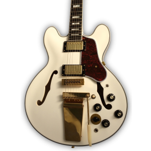 Custom Made Alpine White Semi-Hollow ES355 Style 6 Strings Electric Guitar