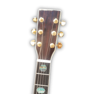 Custom Made Natural Wood D45 Style Abalone Inlay Acoustic Guitar - Image 4