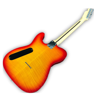 Custom Made Cherry Burst Flame Maple Top Tele Thinline Style 6 Strings Electric Guitar - Image 4