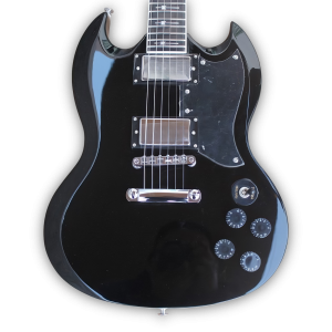 Custom Made SG Style Tony Iommi Black 6 Strings Electric Guitar