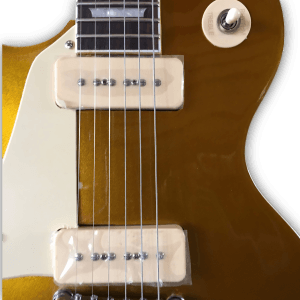 Custom Made LP Style P90 Pickup Gold Top Left Handed Electric Guitar - Image 2