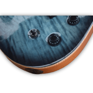 Custom Made Mark Holcomb Blue Burst Flame Maple Top 6 Strings Electric Guitar - Image 4