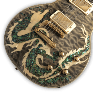 Custom Made Abalone Dragon Inlay LP Style 6 Strings Electric Guitar - Image 3