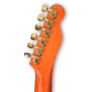 Custom Made Archtop Orange Chicke Tele Style Left Handed 6 Strings Electric Guitar - Image 8