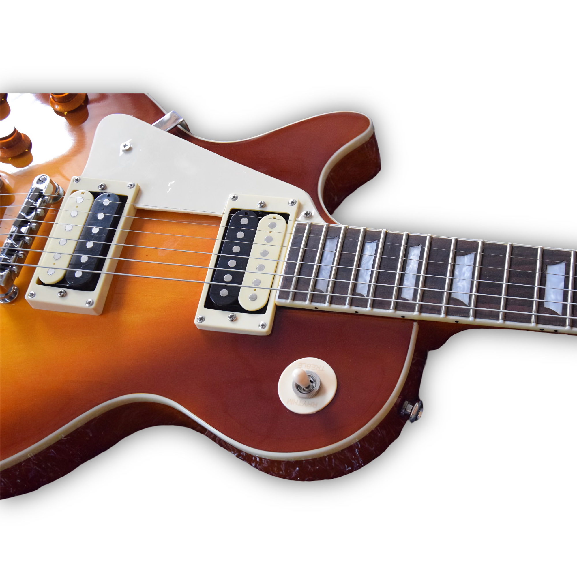Custom Made Desert Burst LP Style Left Handed Electric Guitar - Image 3