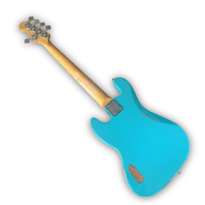 Custom Made Relic Ocean Turquoise Jazz Style 5 Strings Electric Bass - Image 4