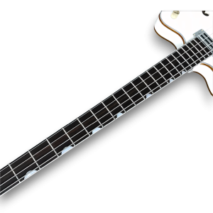 Custom Made Double Cutaway White Falcon Hollow Body Style 4 Strings Electric Bass - Image 3