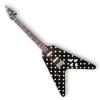 Custom Made Randy Rhoads Black Dot V Style White Polka Dot Electric Guitar