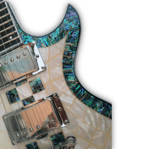 Custom Made Ring Chess Pearl Font Electric Guitar - Image 2