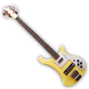 Custom Made Cream Chris Squire 4001 Style 4 Strings Electric Bass - Image 2
