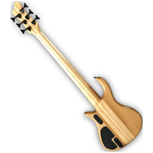 Custom Made Neck-Through-Body Patriot Style Fanned Frets Flame Maple Top 6 Strings Electric Bass - Image 5