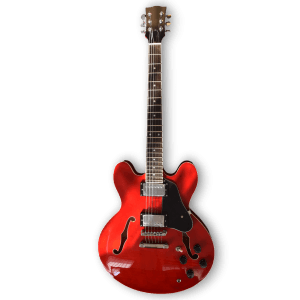 Custom Made 335 Style F-Holes Sixties Cherry 6 Strings Electric Guitar - Image 2